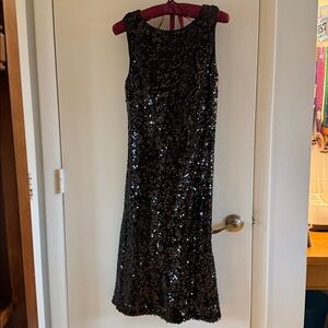 Elegant Black Sequin Dress